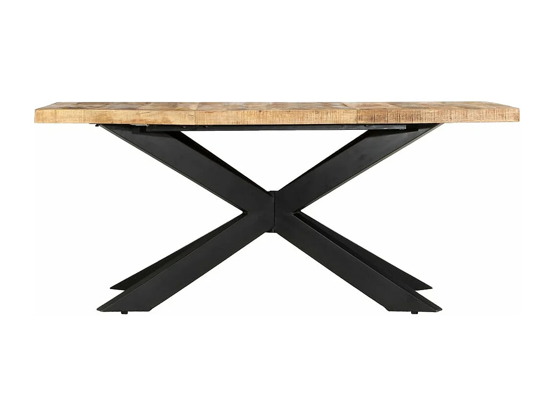 Table à manger 180x90x76 cm Bois de manguier brut solide