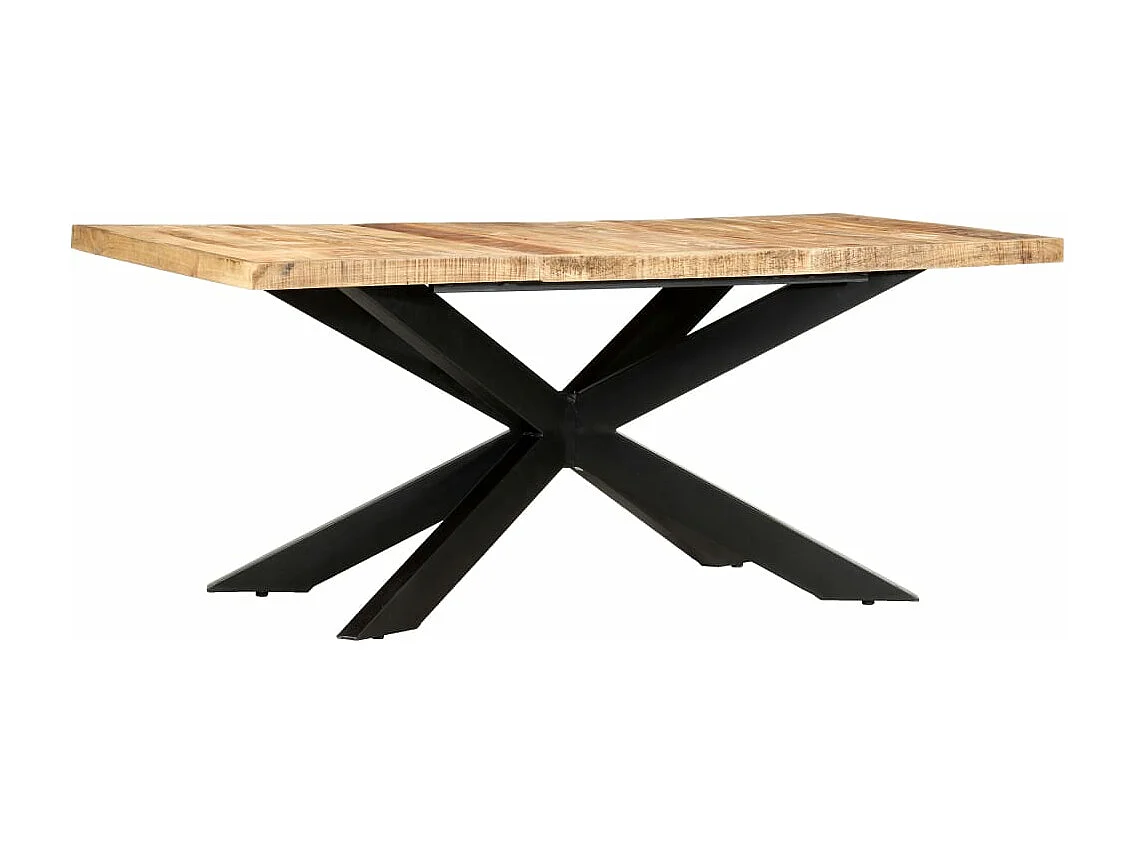 Mesa de comedor madera maciza de mango rugosa 180x90x76 cm