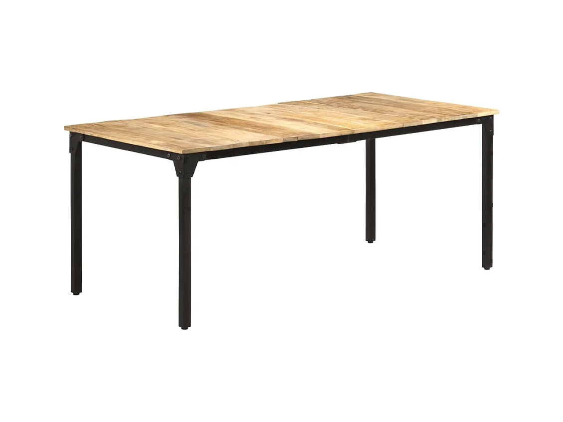 Table de salle à manger 180x90x76 cm Bois de manguier brut