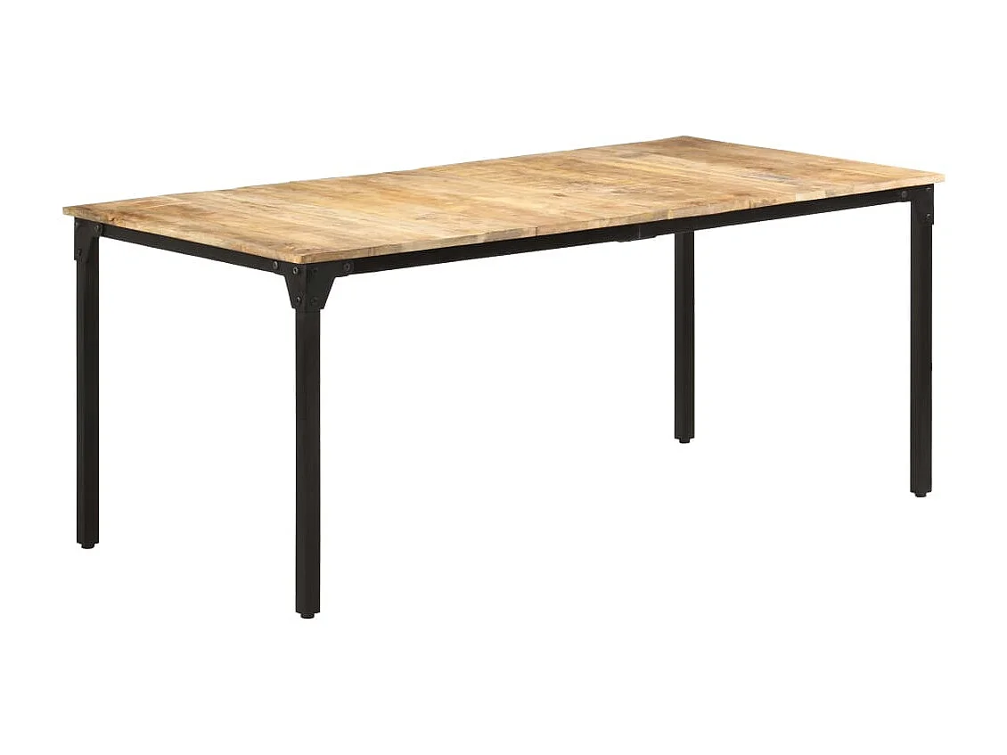 Mesa de jantar 180x90x76 cm madeira de mangueira áspera