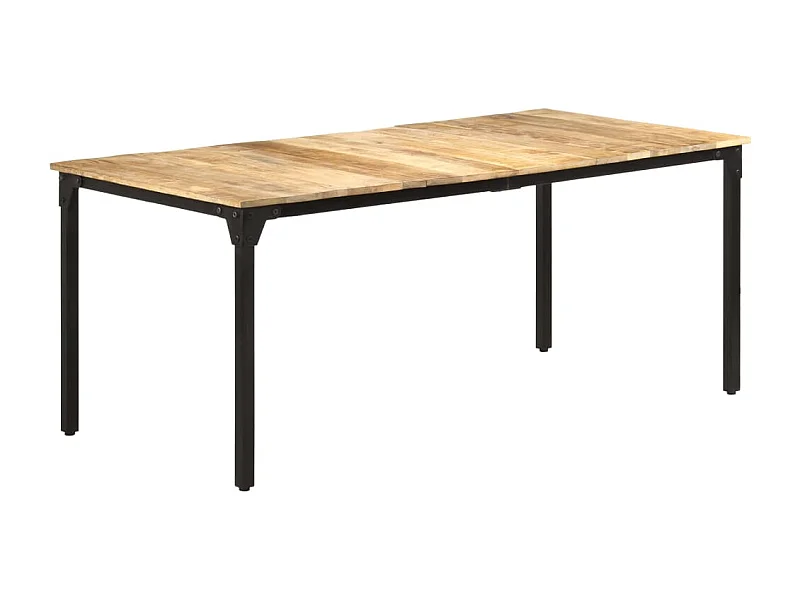Mesa de jantar 180x90x76 cm madeira de mangueira áspera