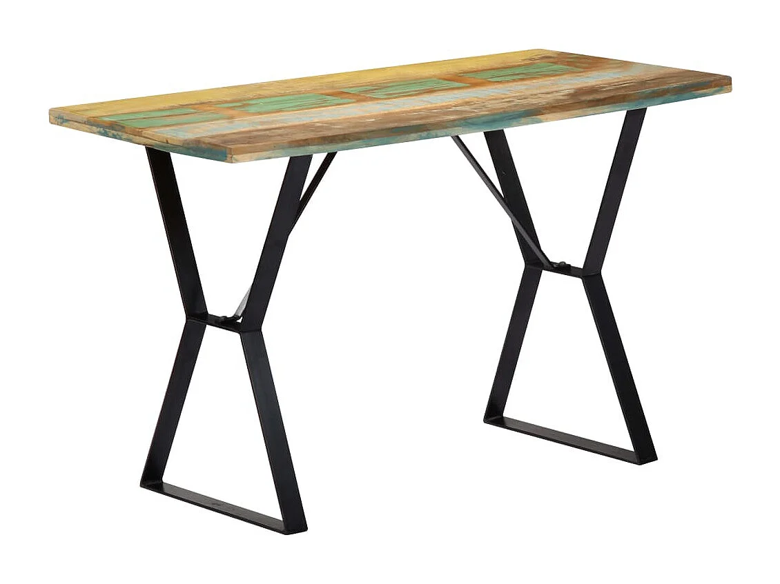 Table de salle à manger 120x60x76cm Bois de récupération massif