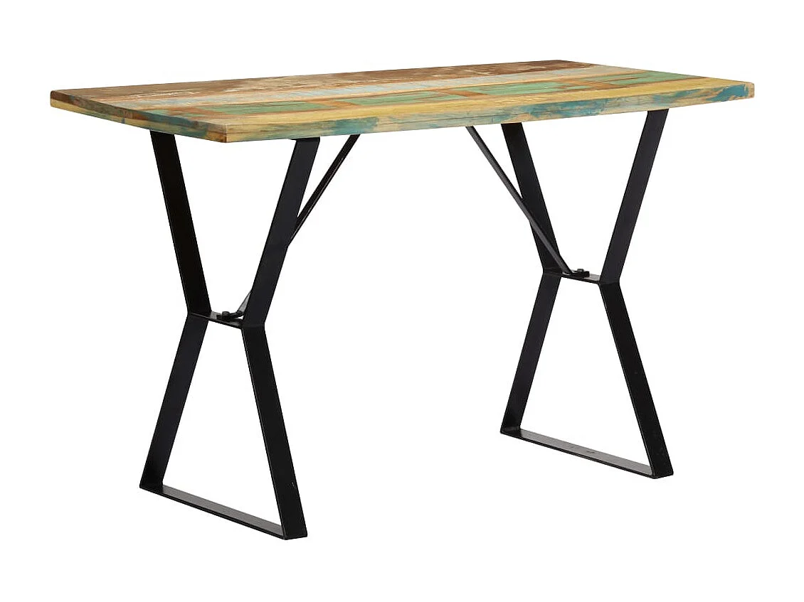 Table de salle à manger 120x60x76cm Bois de récupération massif