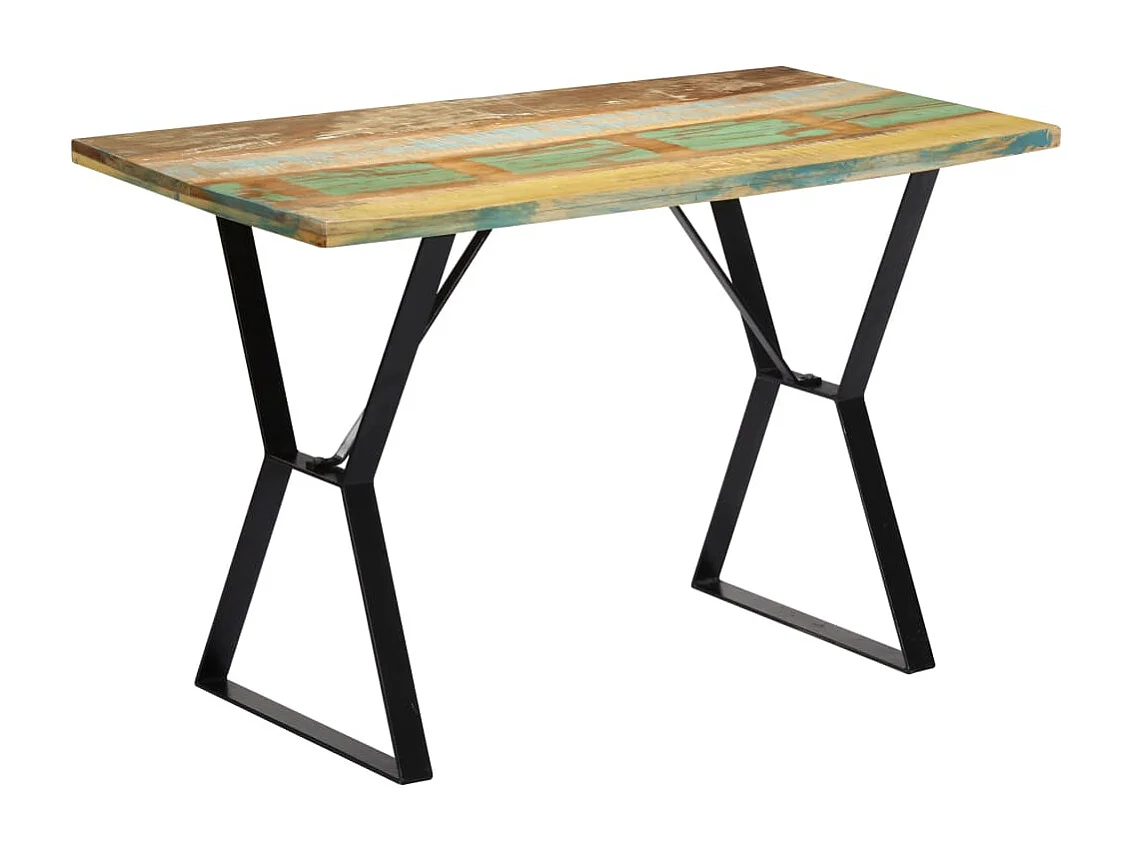 Table de salle à manger 120x60x76cm Bois de récupération massif