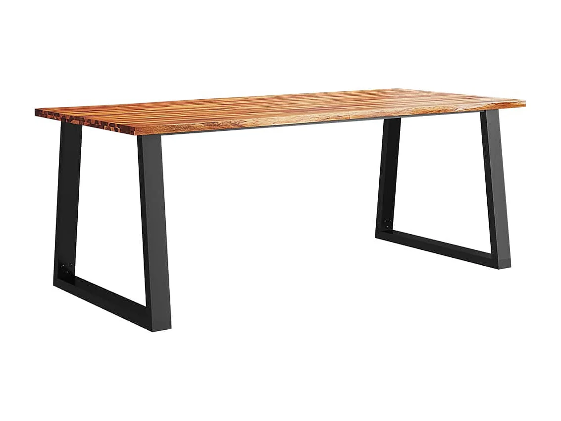 Table à manger 200x90x75 cm bois d'acacia solide à bord vif