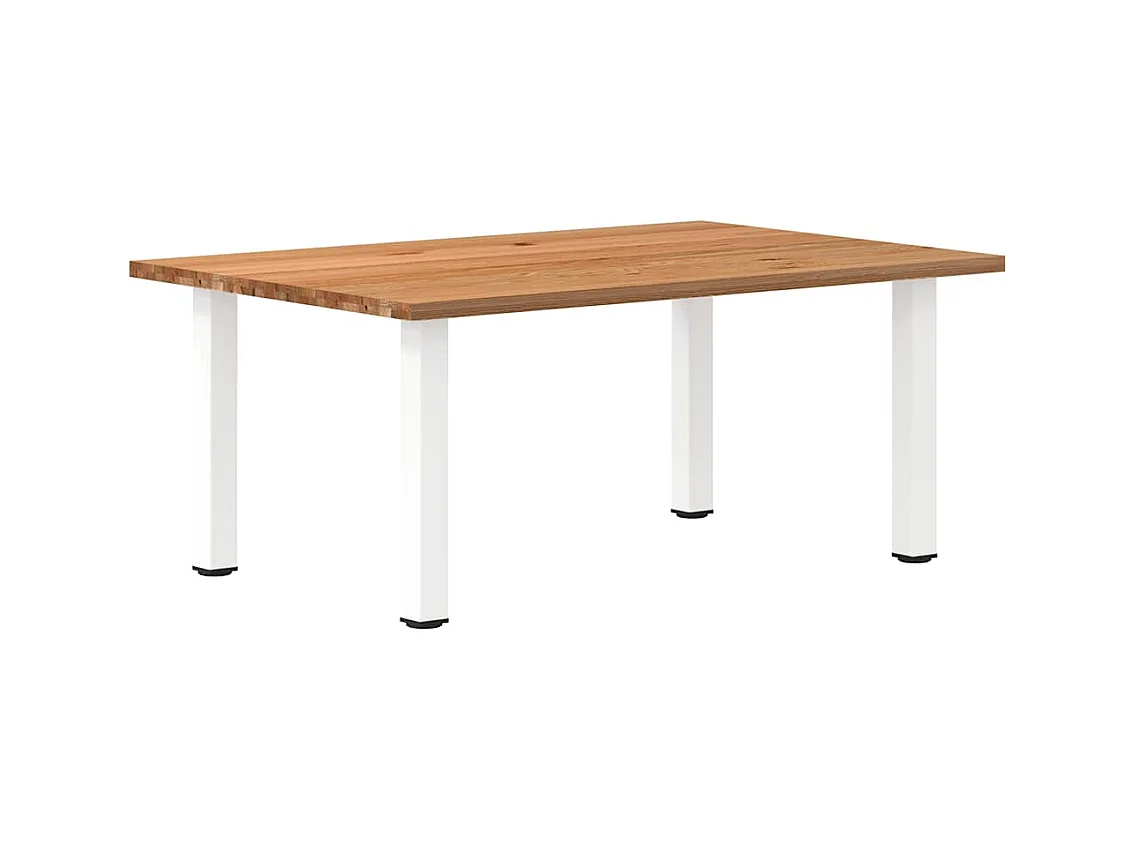 Eettafel rechthoekig 180x120x74 cm massief eikenhout lichtbruin