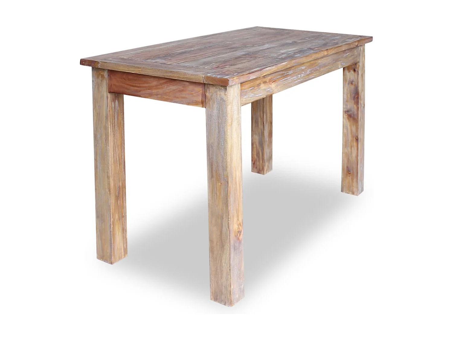 Mesa de jantar madeira reciclada maciça 120x60x77 cm