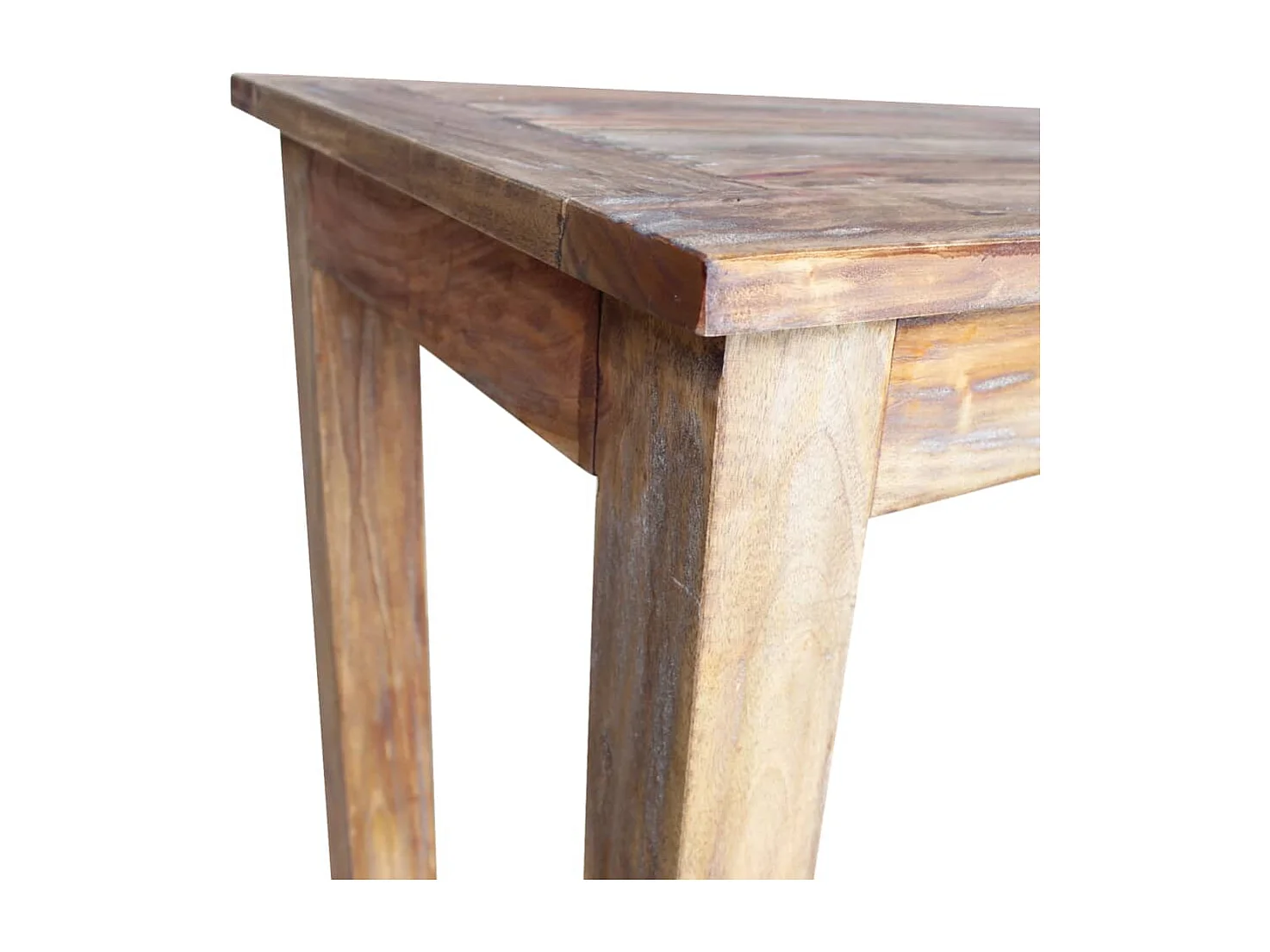 Mesa de jantar madeira reciclada maciça 120x60x77 cm