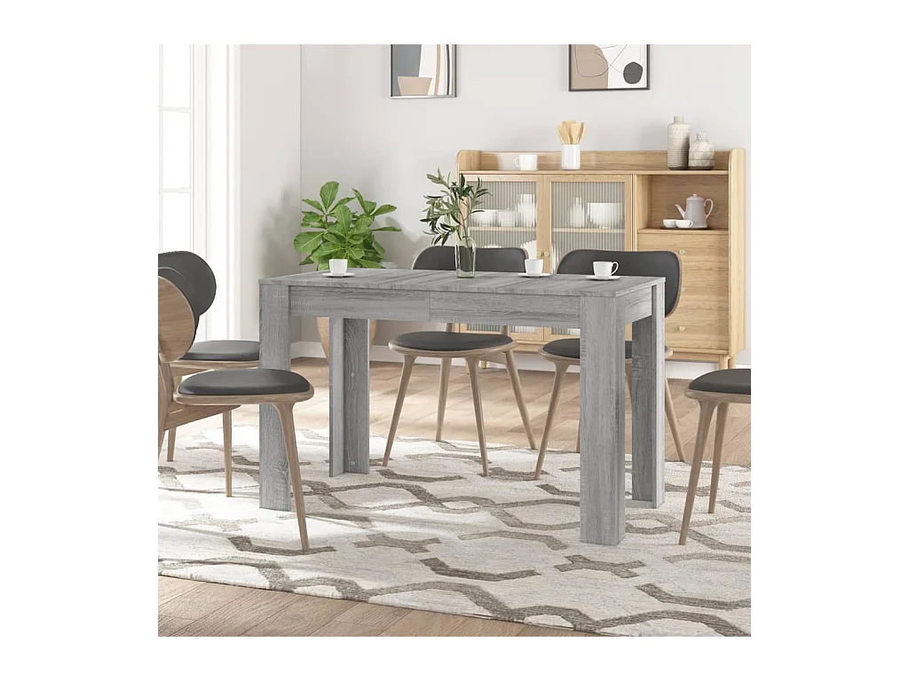 Table à manger sonoma gris 120x60x76 cm bois d'ingénierie