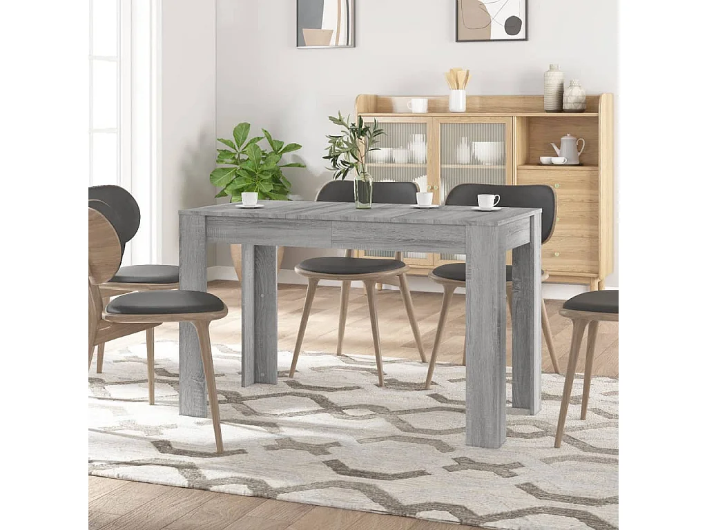 Table à manger sonoma gris 120x60x76 cm bois d'ingénierie