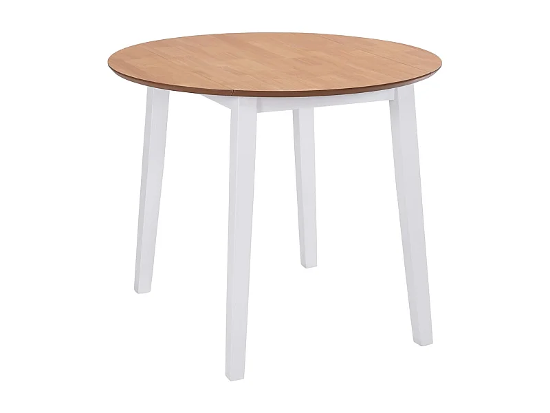 Eettafel inklapbaar rond MDF wit