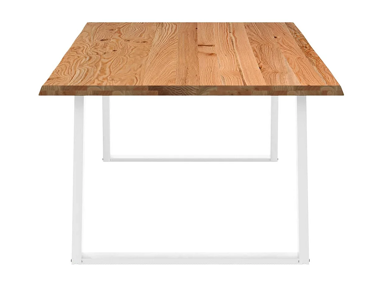 Table à manger marron clair 200x120x74 cm bois de chêne massif