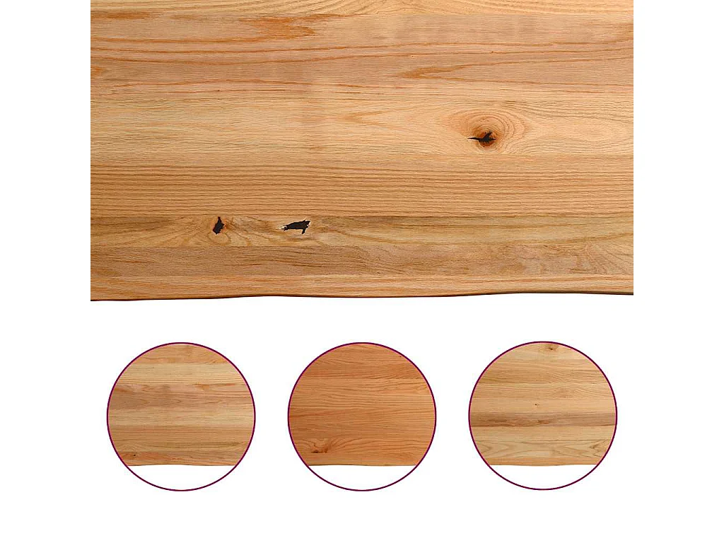 Table à manger marron clair 200x120x74 cm bois de chêne massif