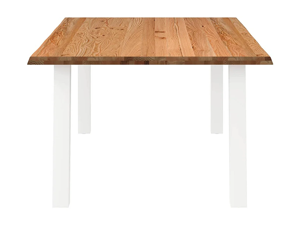 Eettafel rechthoekig 180x120x74 cm massief eikenhout lichtbruin
