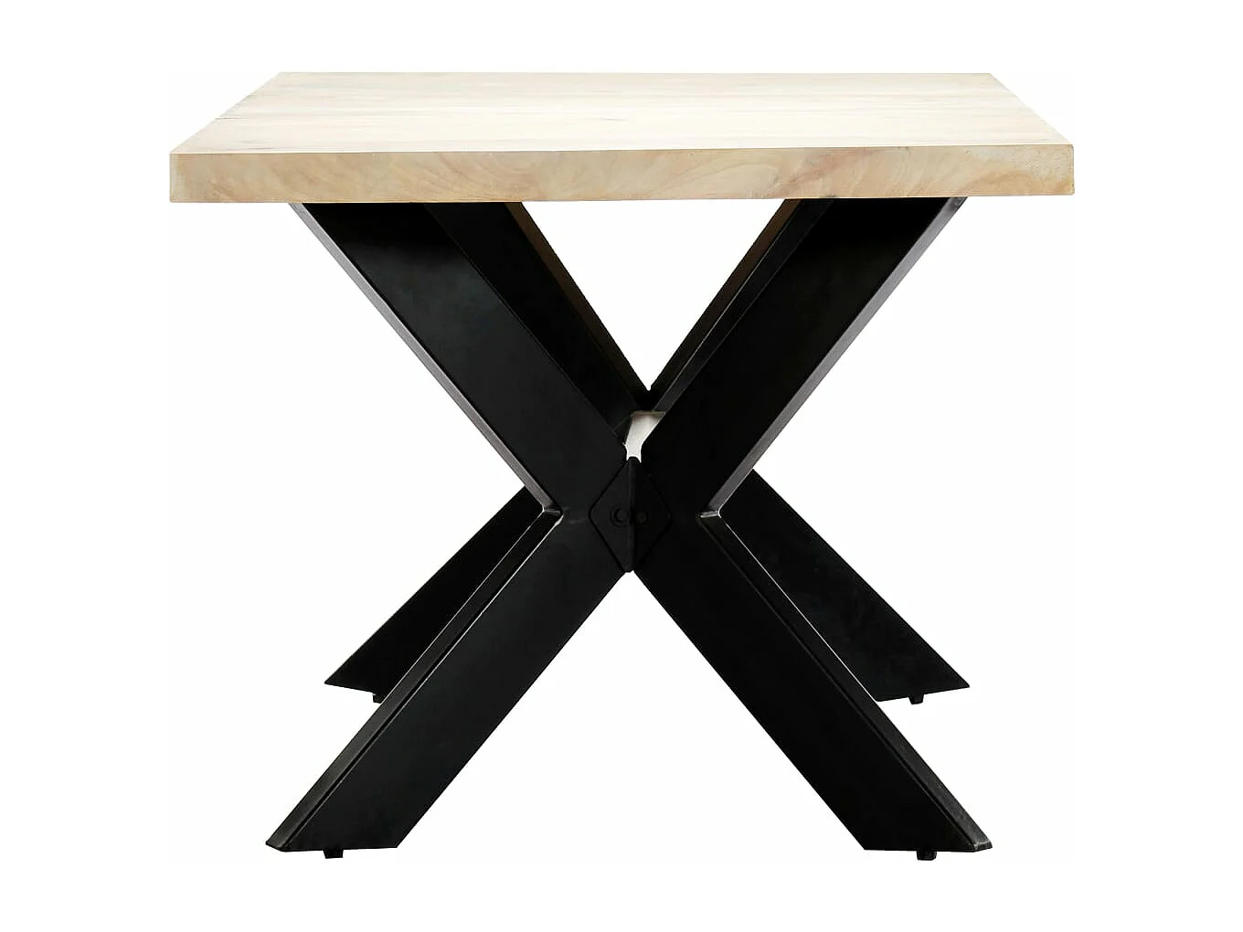 Table à manger Blanc 180x90x75 cm Bois de manguier massif
