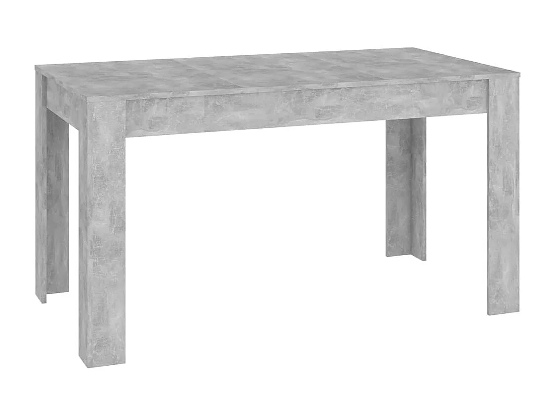 Eettafel 140x74,5x76 cm spaanplaat betongrijs