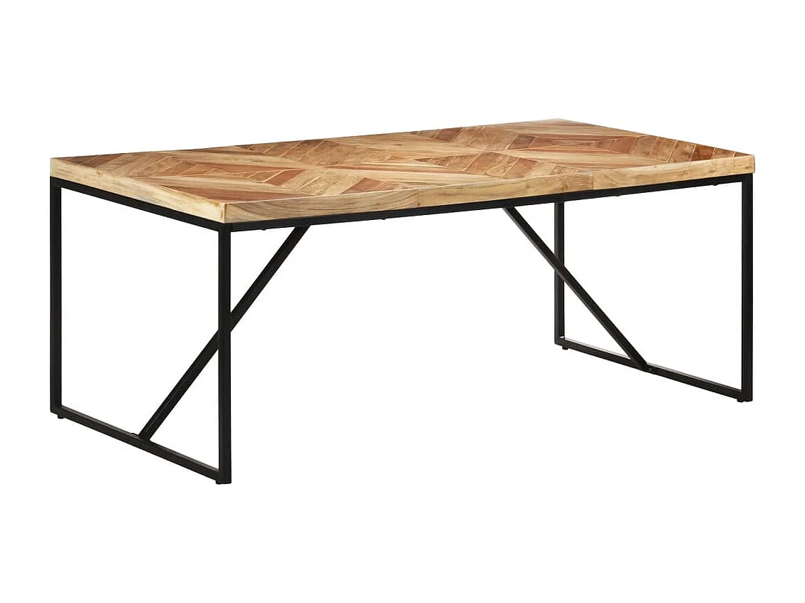 Mesa de comedor de madera maciza de acacia y mango 180x90x76 cm