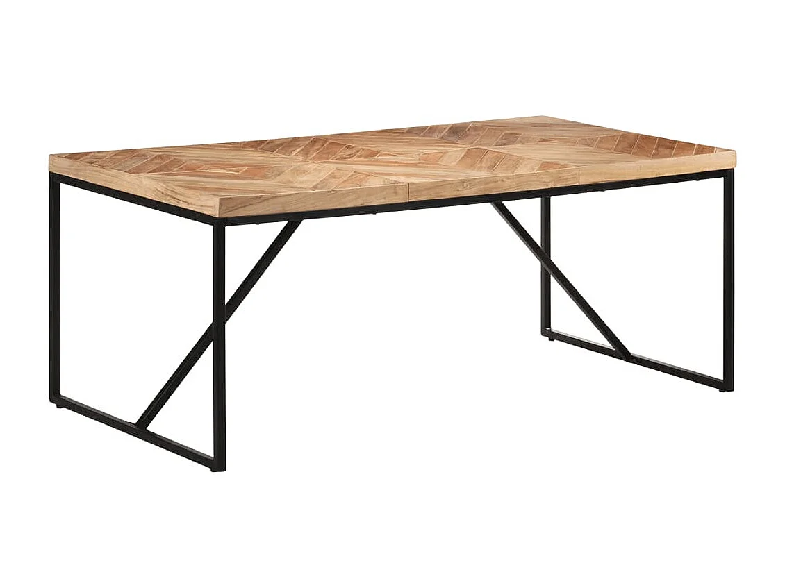 Mesa de comedor de madera maciza de acacia y mango 180x90x76 cm