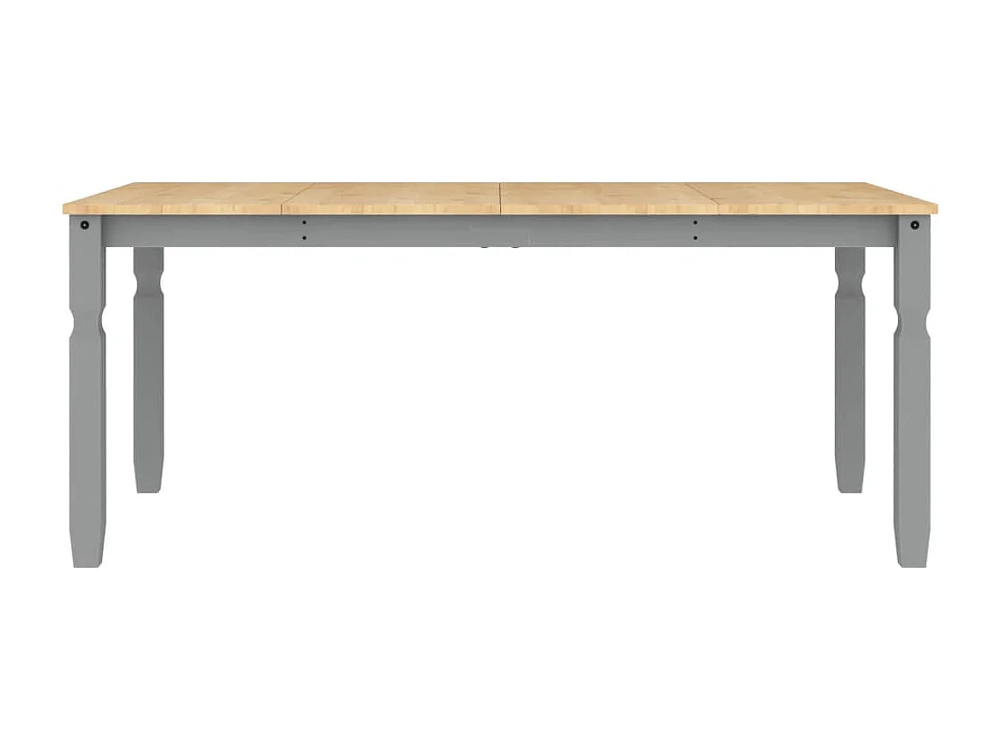 Table à manger Corona gris 180x90x75 cm bois massif de pin