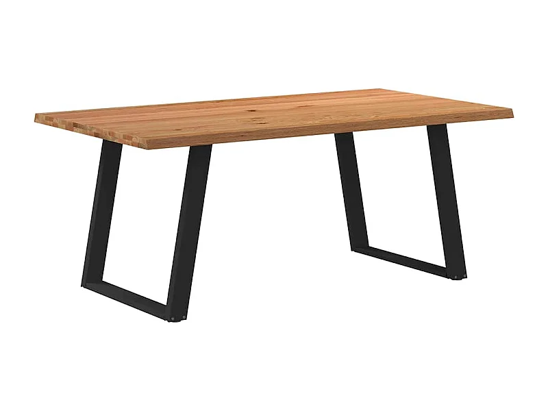 Table à manger marron clair 180x100x74 cm bois de chêne massif