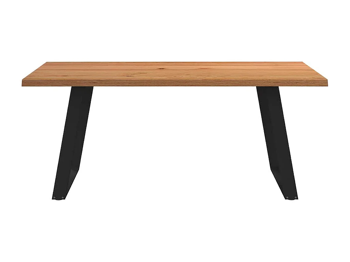 Table à manger marron clair 180x100x74 cm bois de chêne massif