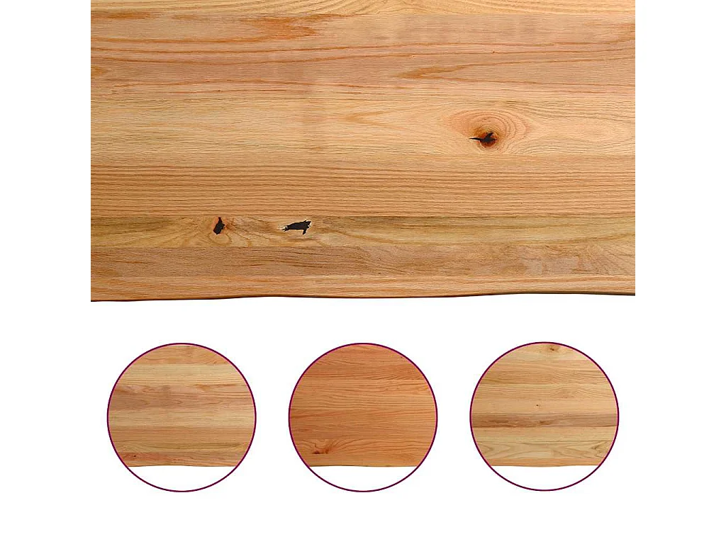 Table à manger marron clair 180x100x74 cm bois de chêne massif