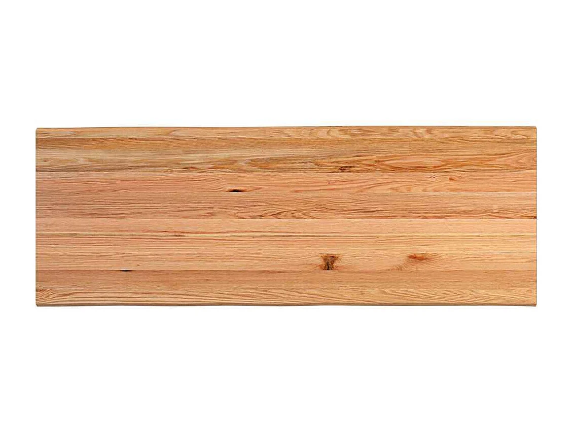 Table à manger marron clair bois de chêne massif