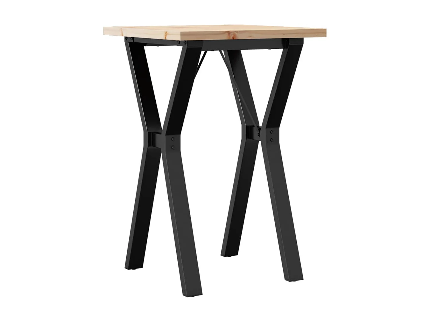 Mesa de jantar estrutura em Y 50x50x75,5 cm pinho/ferro fundido