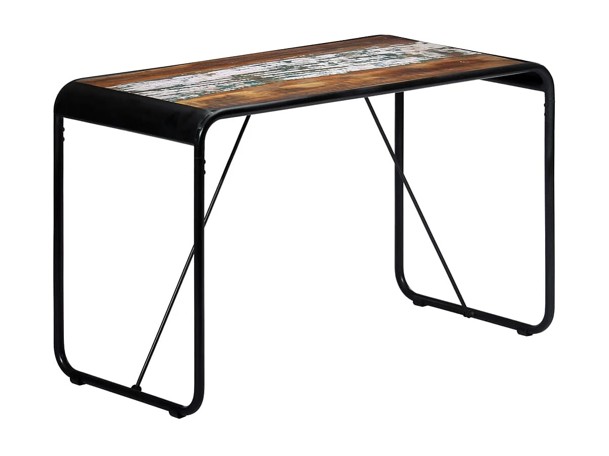 Table de salle à manger 118x60x76cm Bois de récupération massif