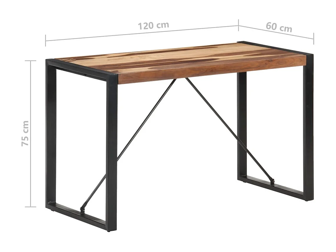 Table à manger 120x60x75 cm Bois massif