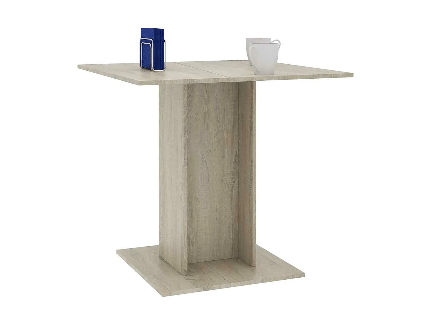Eettafel 80x80x75 cm spaanplaat sonoma eikenkleurig