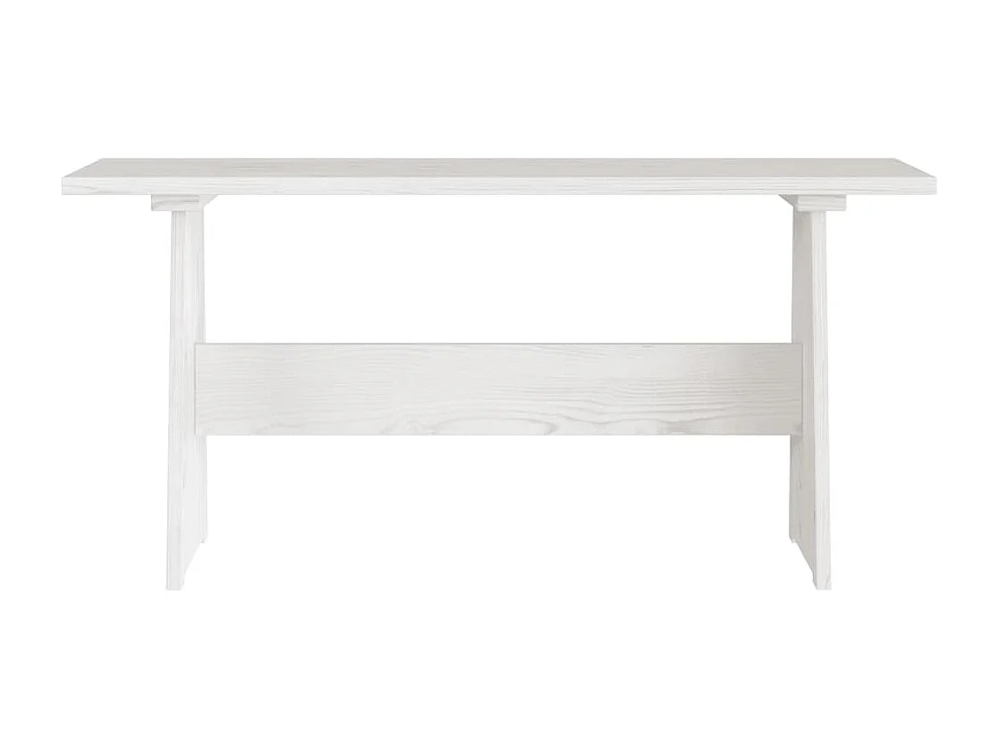 Table à manger avec banc Blanc Bois de pin solide