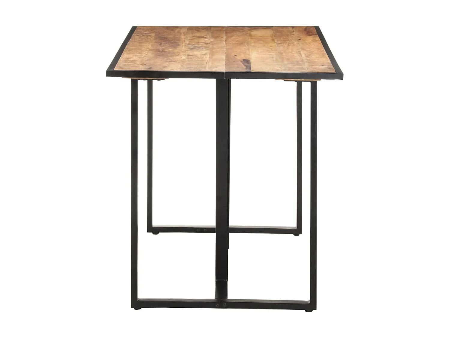 Mesa de jantar 140 cm madeira de mangueira áspera