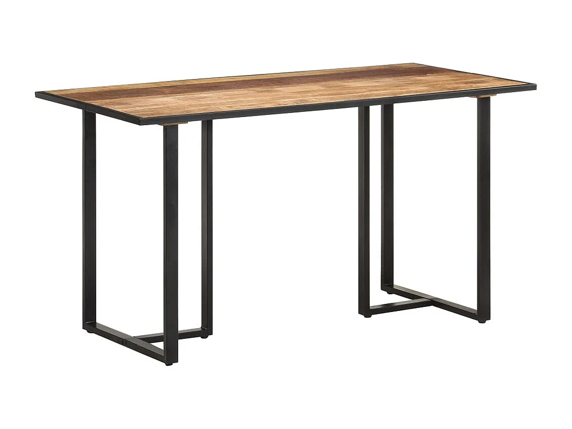 Mesa de jantar 140 cm madeira de mangueira áspera