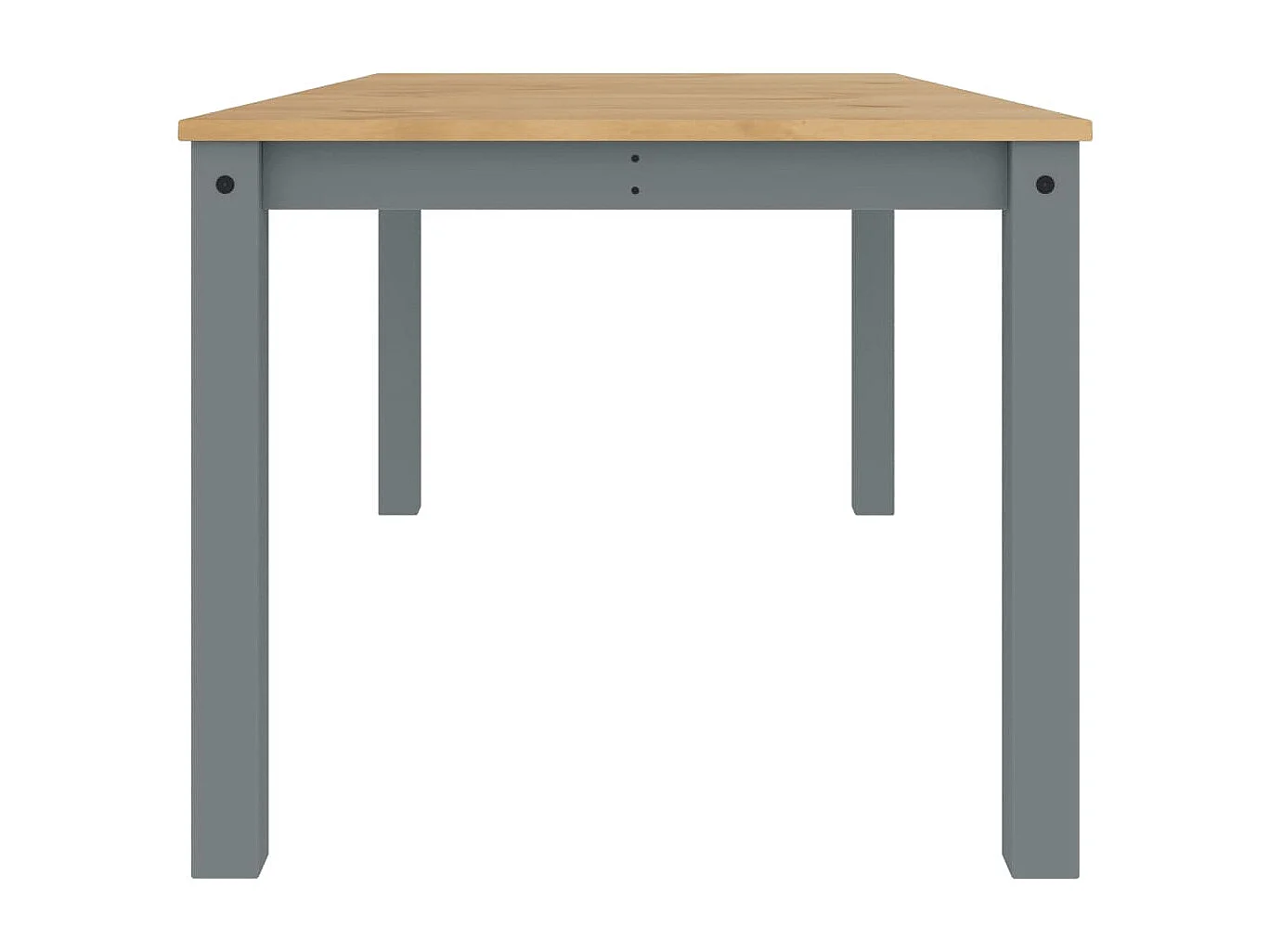 Table à manger Panama gris 180x90x75 cm bois massif de pin