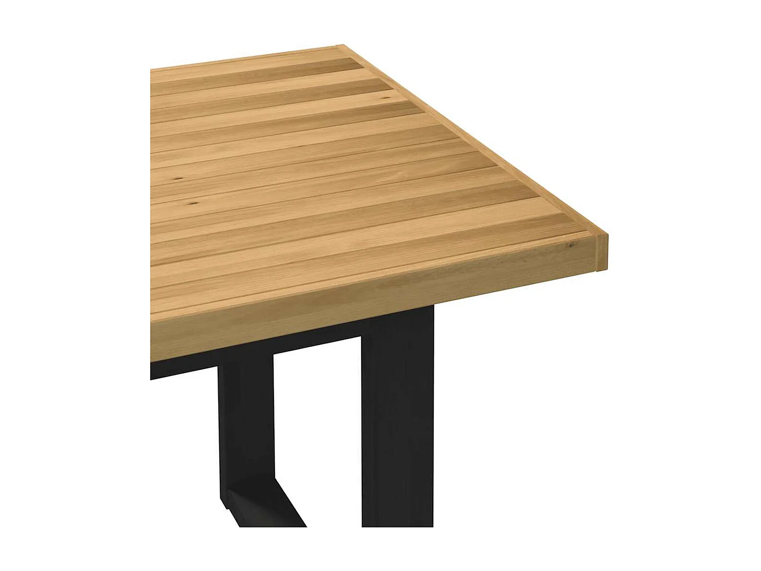 Table à manger NOAIN pieds en forme de U 180x90x75cm massif pin