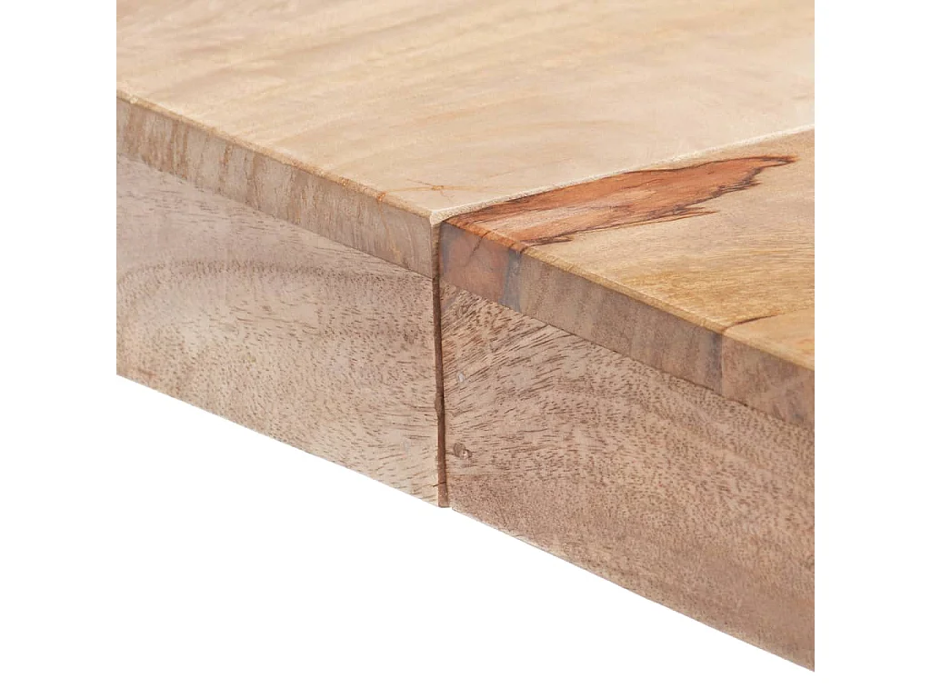 Mesa de comedor de madera maciza de mango 120x120x77 cm