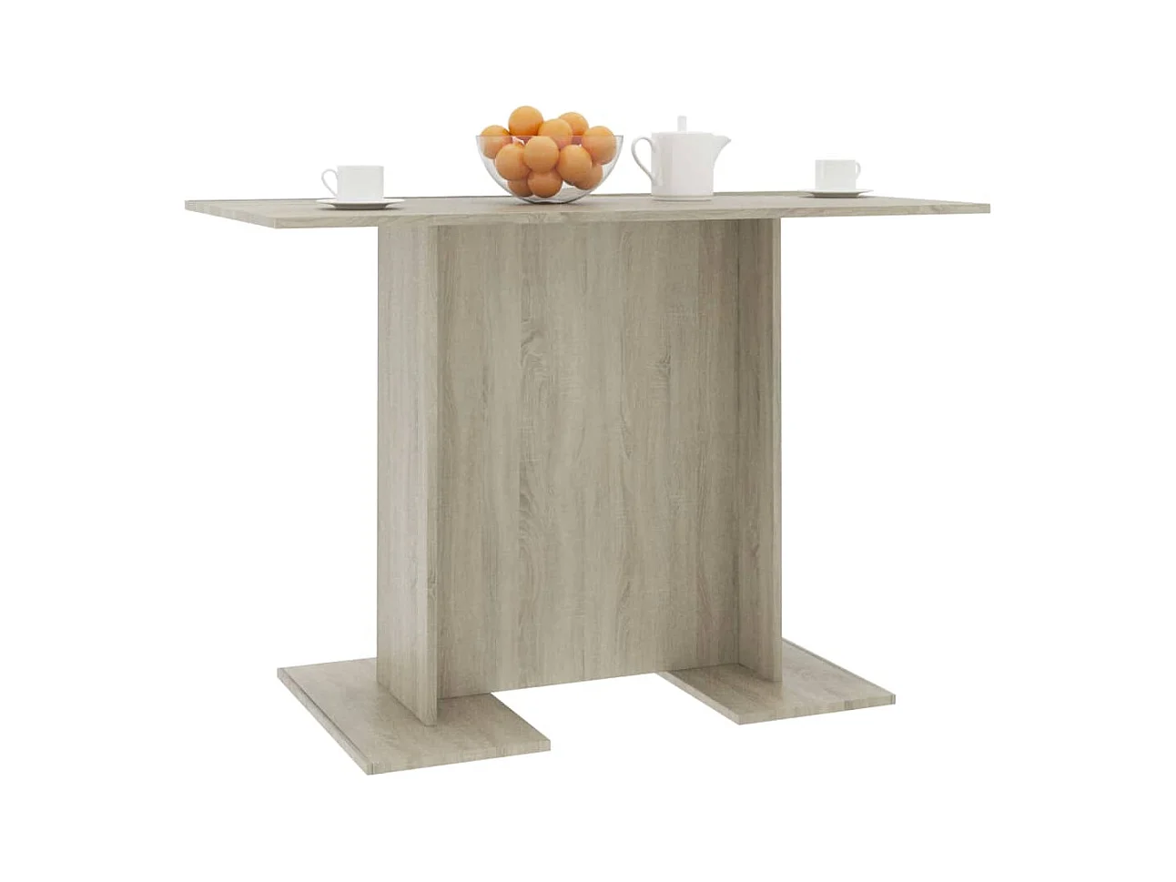 Mesa de jantar 110x60x75 cm contraplacado carvalho sonoma