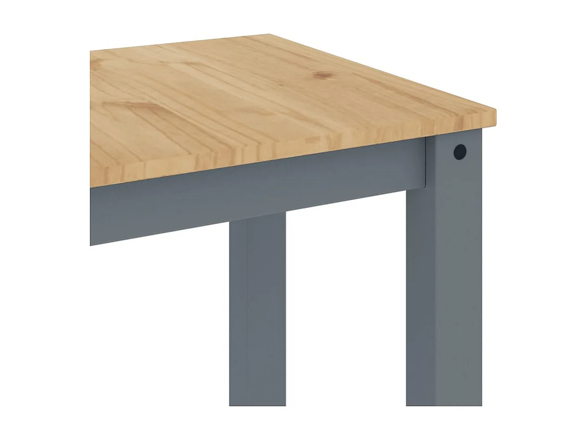 Eettafel Panama 117x60x75 cm massief grenenhout grijs