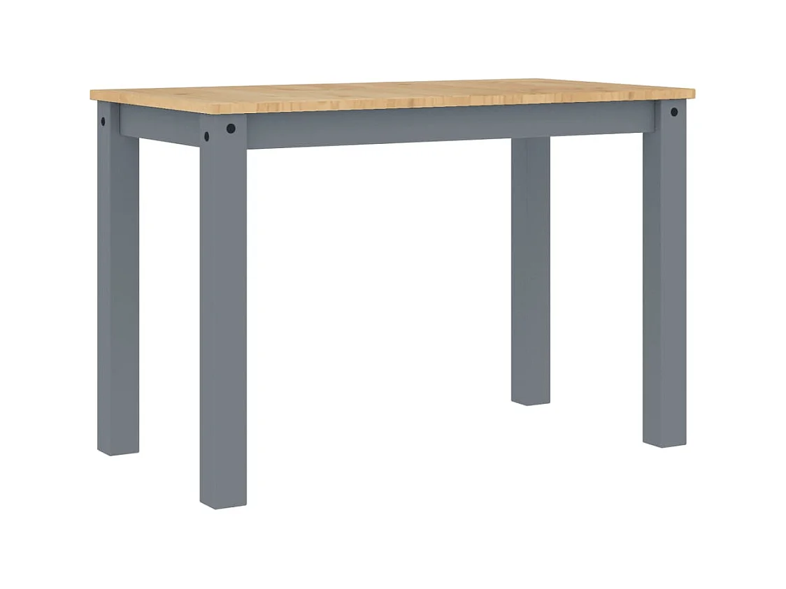 Table à manger Panama gris 117x60x75 cm bois massif de pin