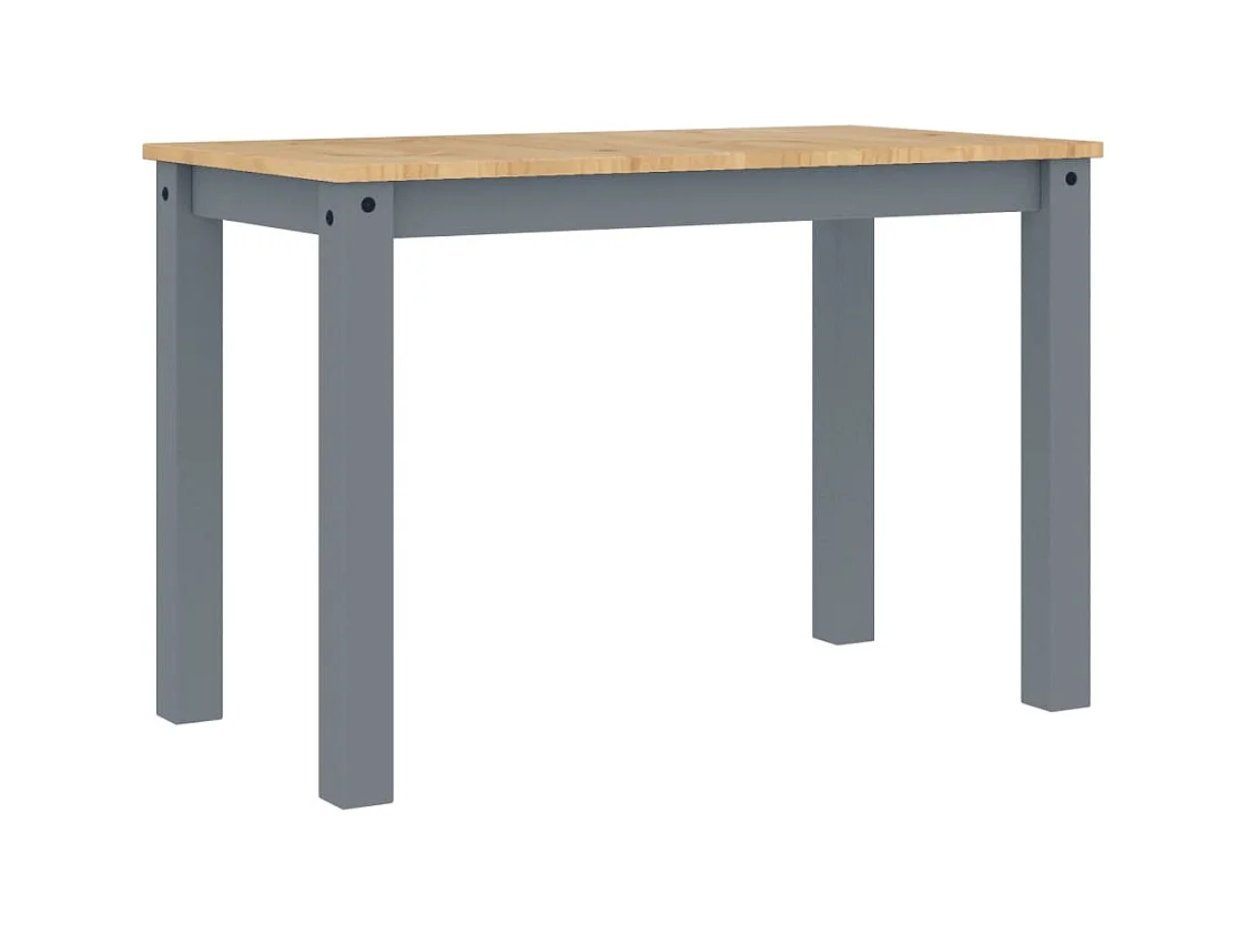 Table à manger Panama gris 117x60x75 cm bois massif de pin