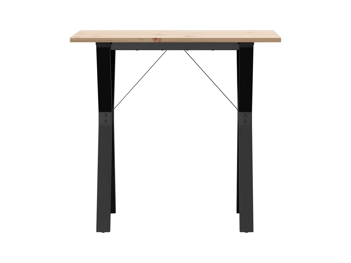 Table à manger cadre en Y 80x50x75 cm bois de pin massif fonte