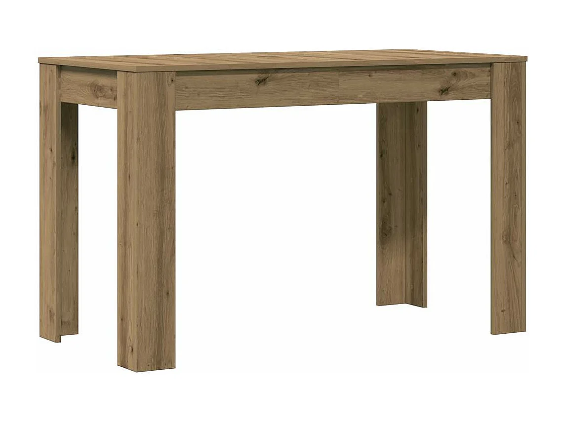 Table à manger chêne artisanal 120x60x76 cm bois d'ingénierie