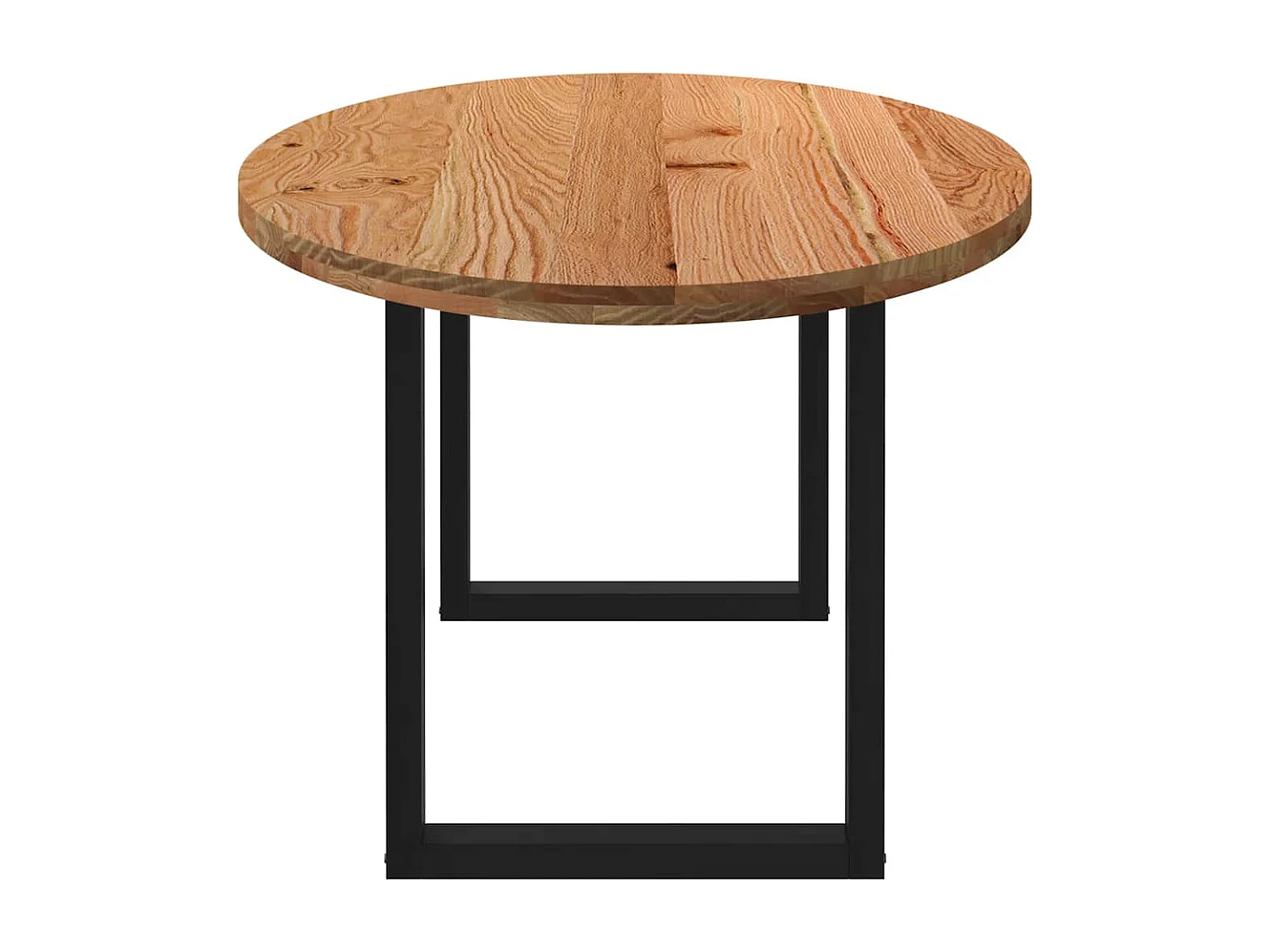 Table à manger 220x100x74 cm bois de chêne massif ovale
