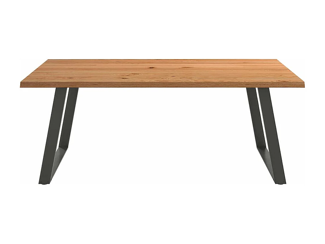 Table à manger marron clair 200x120x74 cm bois de chêne massif