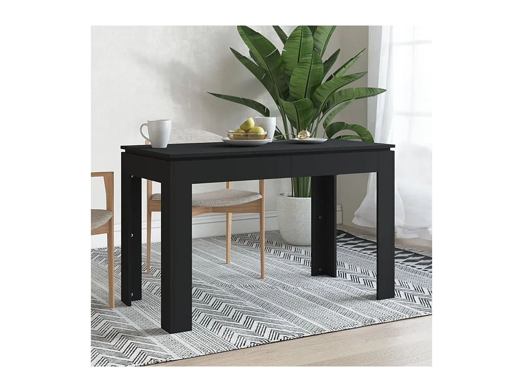 Table de salle à manger Noir 120 x 60 x 76 cm Aggloméré