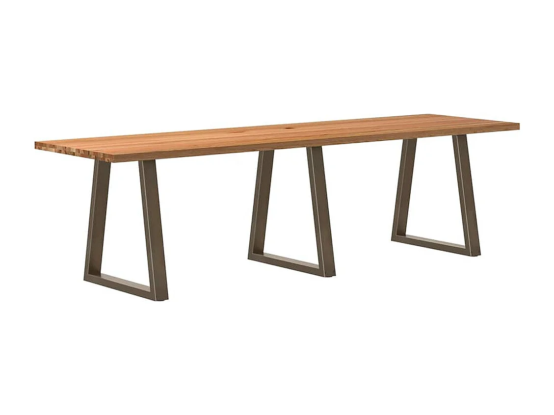 Table à manger marron clair 280x80x74 cm rectangulaire