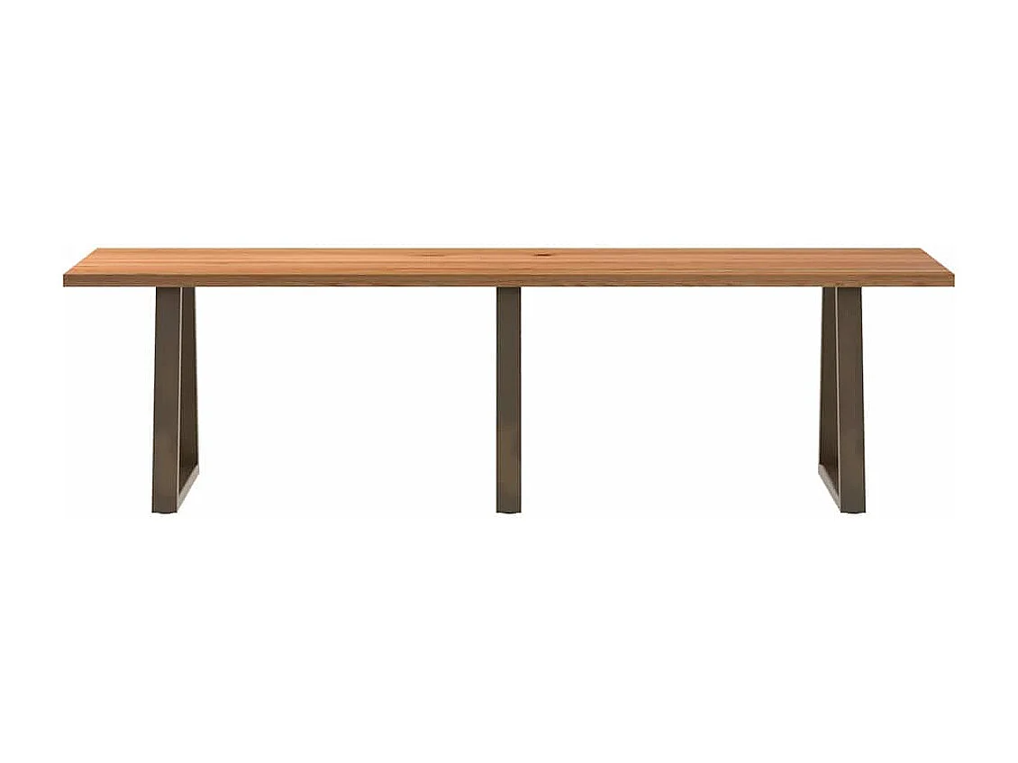 Table à manger marron clair 280x80x74 cm rectangulaire