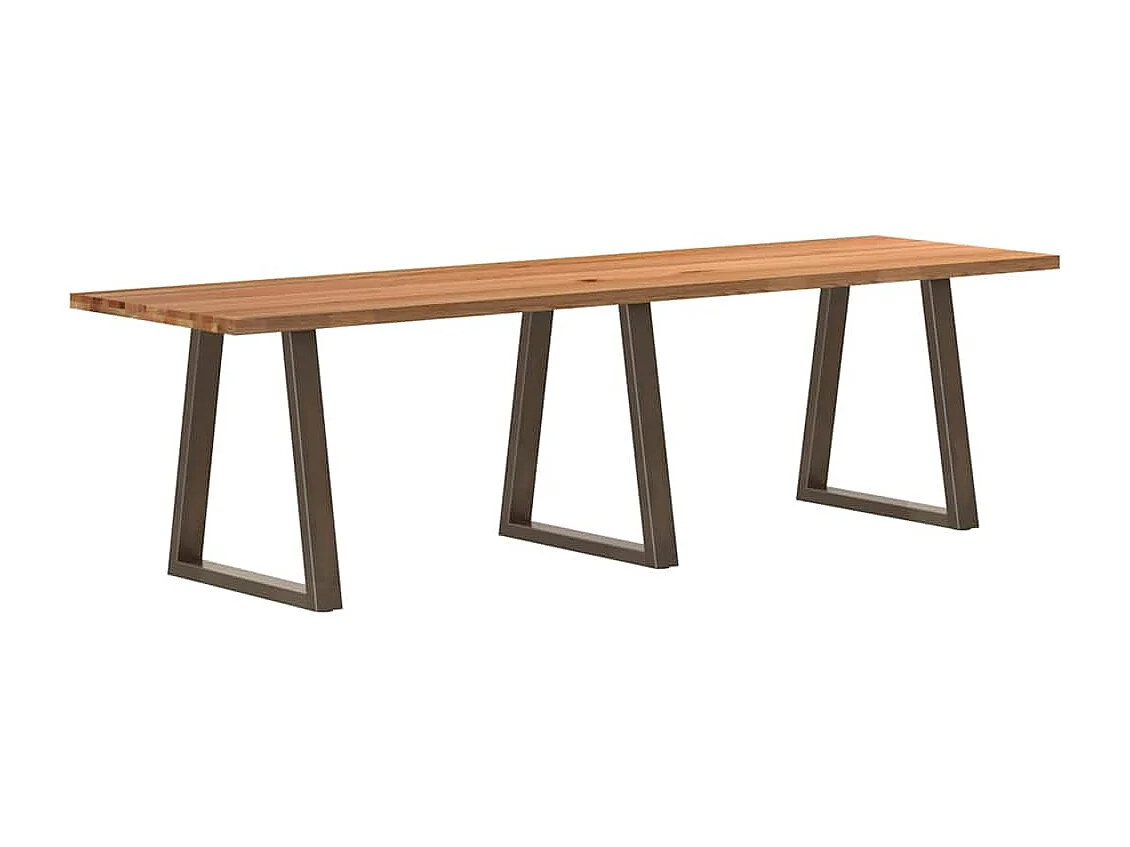Table à manger marron clair 280x80x74 cm rectangulaire