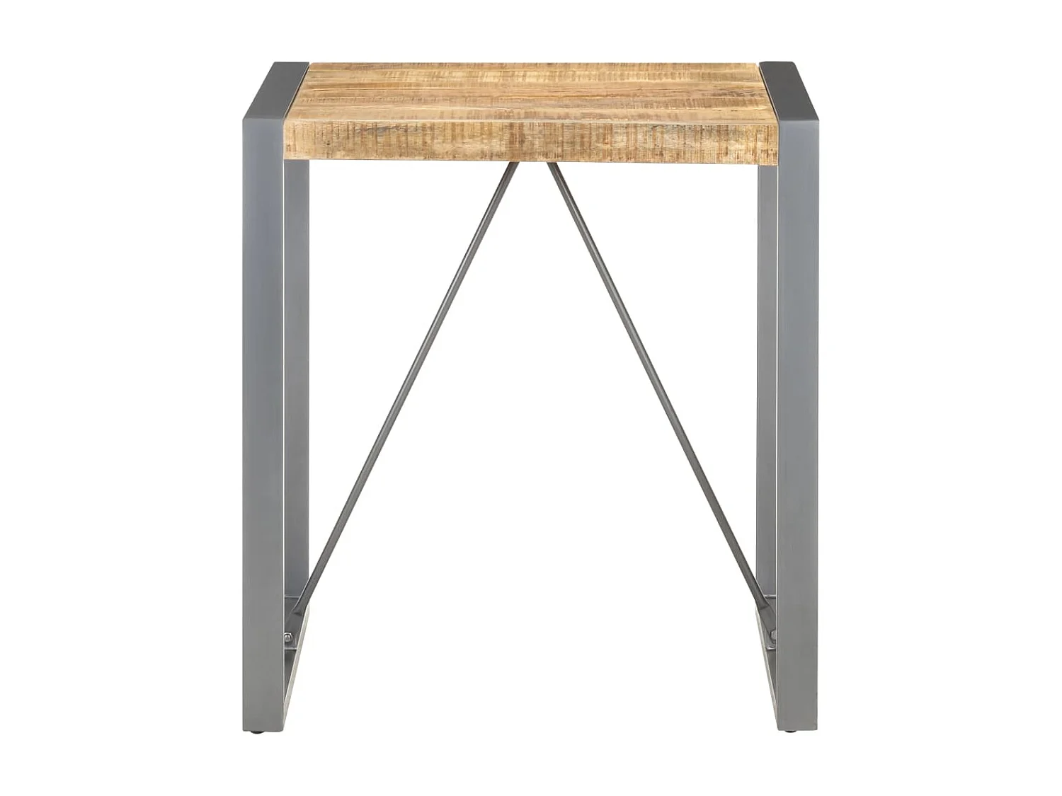Table de salle à manger 70x70x75cm Bois de manguier massif brut